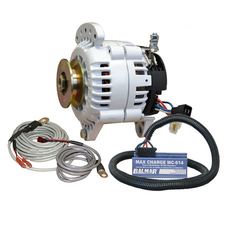 Balmar Alternator 100 AMP Kit 12V 3.15" Dual Foot Saddle Single Vee Pulley Regulator & Temp Sensor 60-YP-MC-100-SV — Quality Boat Parts