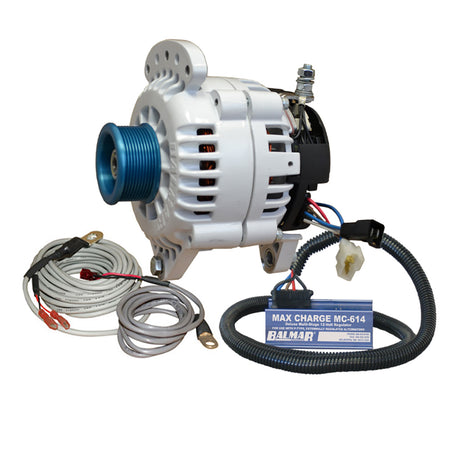 Balmar Alternator 120 AMP Kit 120V 3.15" Dual Foot Saddle J10 Pulley Regulator & Temp Sensor 60-YP-MC-120-J10 — Quality Boat Parts