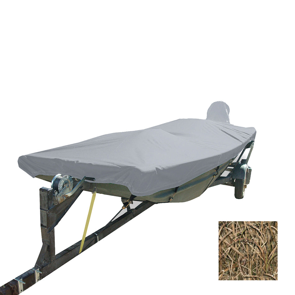 Carver Performance Poly-Guard Styled-to-Fit Boat Cover f/16.5' Open Jon Boats - Shadow Grass 74203C-SG — Quality Boat Parts