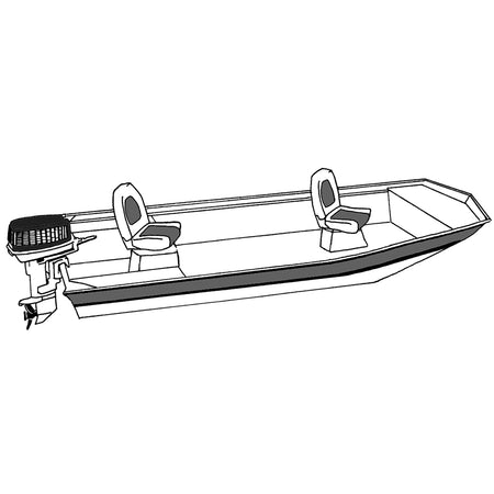 Carver Performance Poly-Guard Styled-to-Fit Boat Cover f/16.5' Open Jon Boats - Shadow Grass 74203C-SG — Quality Boat Parts