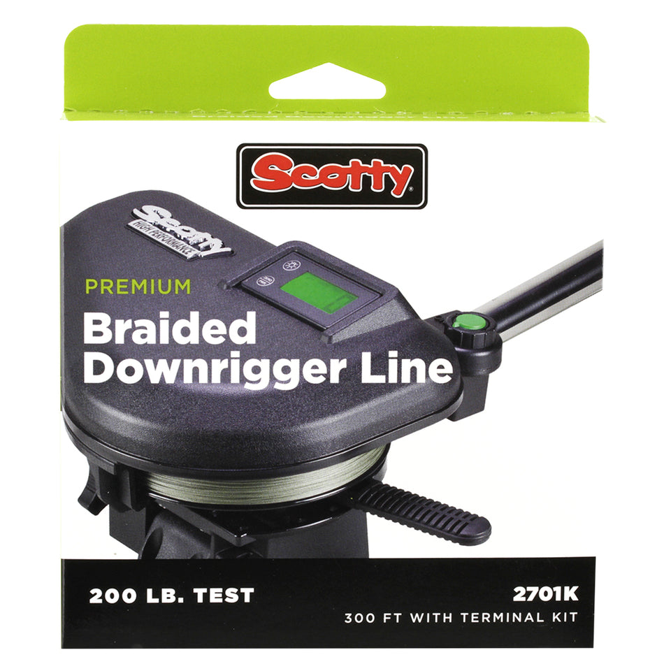 Scotty Premium Power Braid Downrigger Line - 300ft of 200lb Test 2701K — Quality Boat Parts