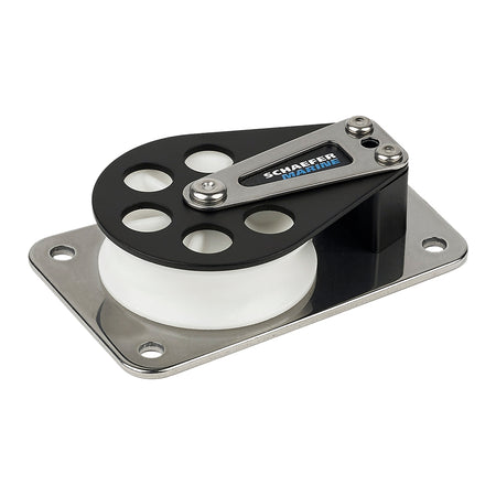 Schaefer Series 7 Flat Base/Aluminum Cheek/Delrin Sheave 704-11 — Quality Boat Parts