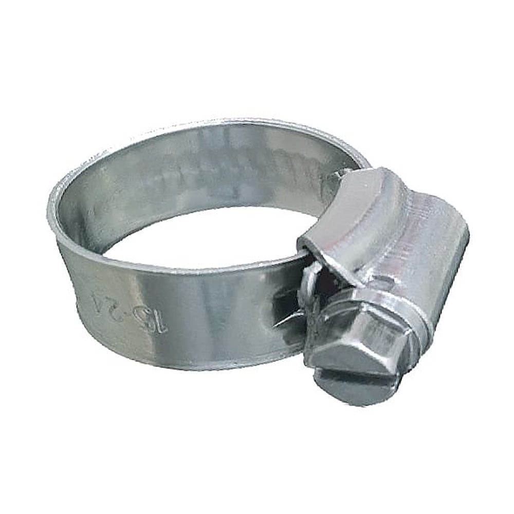 Trident Marine 316 SS Non-Perforated Worm Gear Hose Clamp - 3/8" Band - (5/16" – 9/16") Clamping Range - 10-Pack - SAE Size 3 705-0141 — Quality Boat Parts