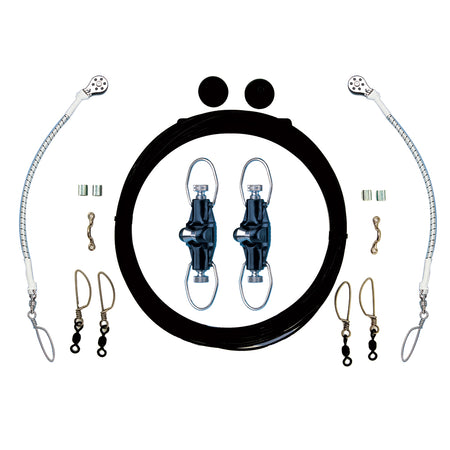 Rupp Single Rigging Kit w/Nok-Outs - Black Mono 160' Lines CA-0025-MO — Quality Boat Parts