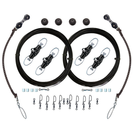 Rupp Double Rigging Kit w/Nok-Outs - 320' Black Mono CA-0026-MO — Quality Boat Parts