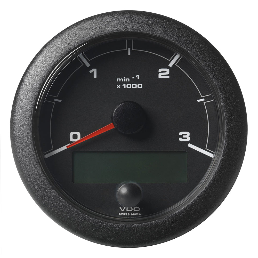 Veratron 3-3/8" (85mm) OceanLink Tachometer 3000 RPM - Black Dial & Bezel A2C1065660001 — Quality Boat Parts