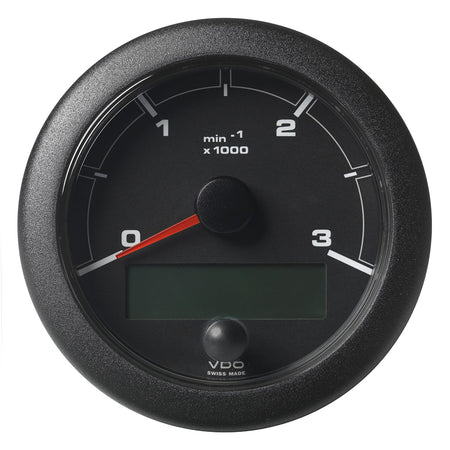 Veratron 3-3/8" (85mm) OceanLink Tachometer 3000 RPM - Black Dial & Bezel A2C1065660001 — Quality Boat Parts