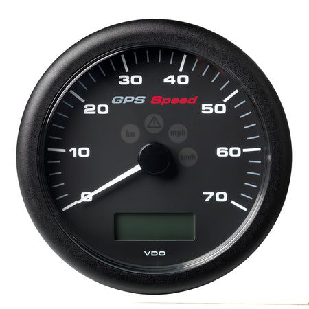 Veratron 4-1/4" (110MM) ViewLine GPS Speedometer 0-70 KNOTS/KMH/MPH - 8 to 16V Black Dial & Bezel A2C59501781 — Quality Boat Parts