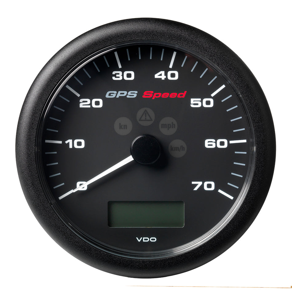 Veratron 4-1/4" (110MM) ViewLine GPS Speedometer 0-70 KNOTS/KMH/MPH - 8 to 16V Black Dial & Bezel A2C59501781 — Quality Boat Parts