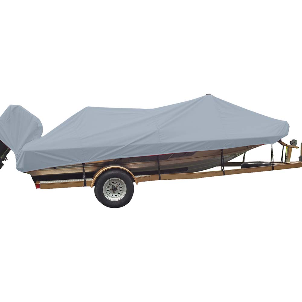 Carver Poly-Flex II Styled-to-Fit Boat Cover f/18.5' Angled Transom Bass Boats - Grey 77918F-10 — Quality Boat Parts