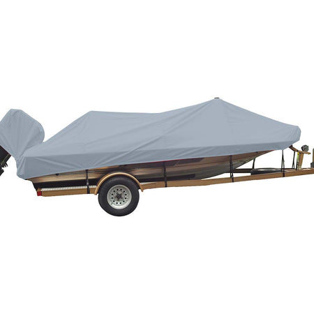 Carver Poly-Flex II Styled-to-Fit Boat Cover f/18.5' Angled Transom Bass Boats - Grey 77918F-10 — Quality Boat Parts