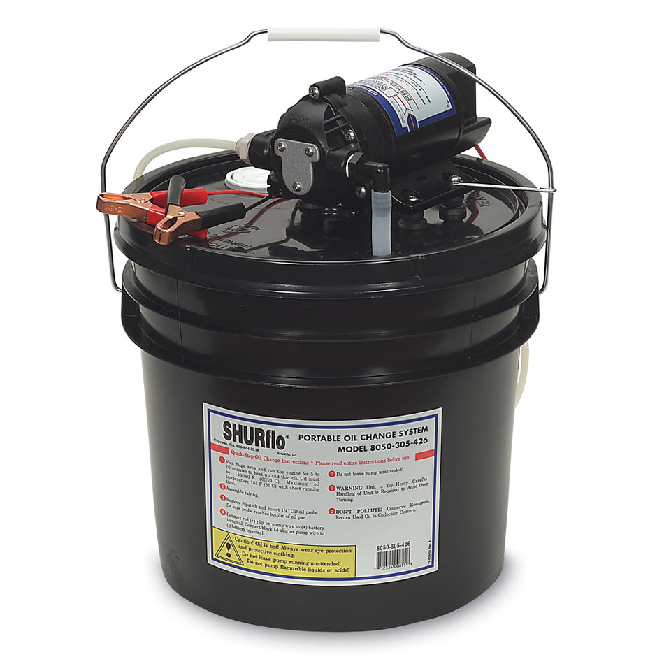Shurflo by Pentair Oil Change Pump w/3.5 Gallon Bucket - 12 VDC, 1.5 GPM 8050-305-426 — Quality Boat Parts