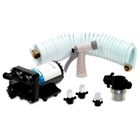 Shurflo by Pentair BLASTER™II Washdown Kit - 12VDC, 3.5GPM w/25' Hose, Nozzle, Strainer & Fittings 4338-121-E07 — Quality Boat Parts
