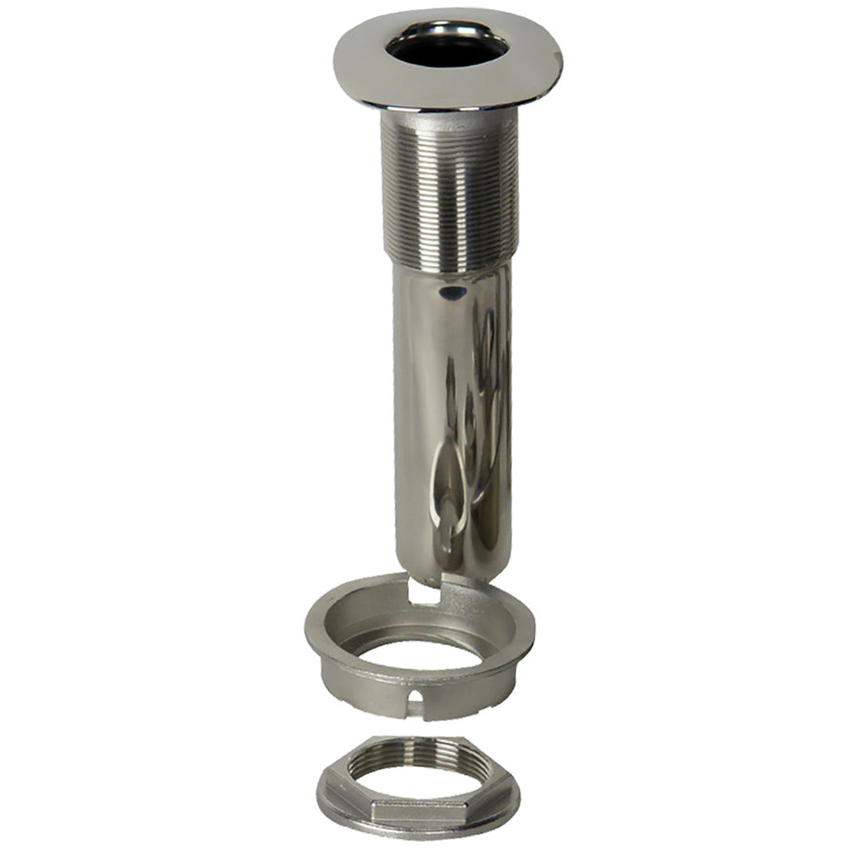 C.E. Smith 80 Series Screwless Flush Mount Rod Holder - 0 Degree - Stainless Steel - Swivel Bottom - Black Liner 53686S — Quality Boat Parts