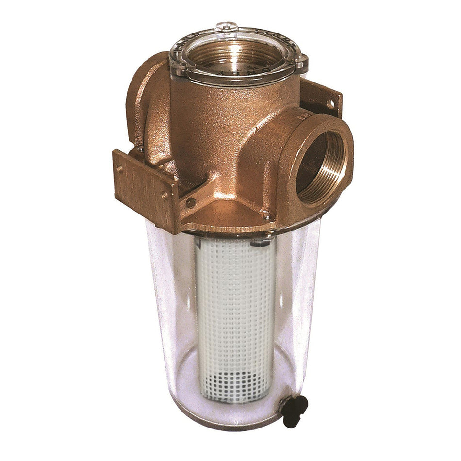 GROCO ARG-1000 Series 1" Raw Water Strainer w/Non-Metallic Plastic Basket ARG-1000-P — Quality Boat Parts
