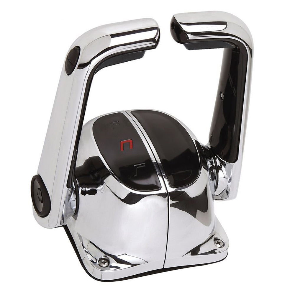 Uflex Twin Lever Top Mount Control w/Neutral Lock & Trim Switch - Chrome B502CHT/L — Quality Boat Parts
