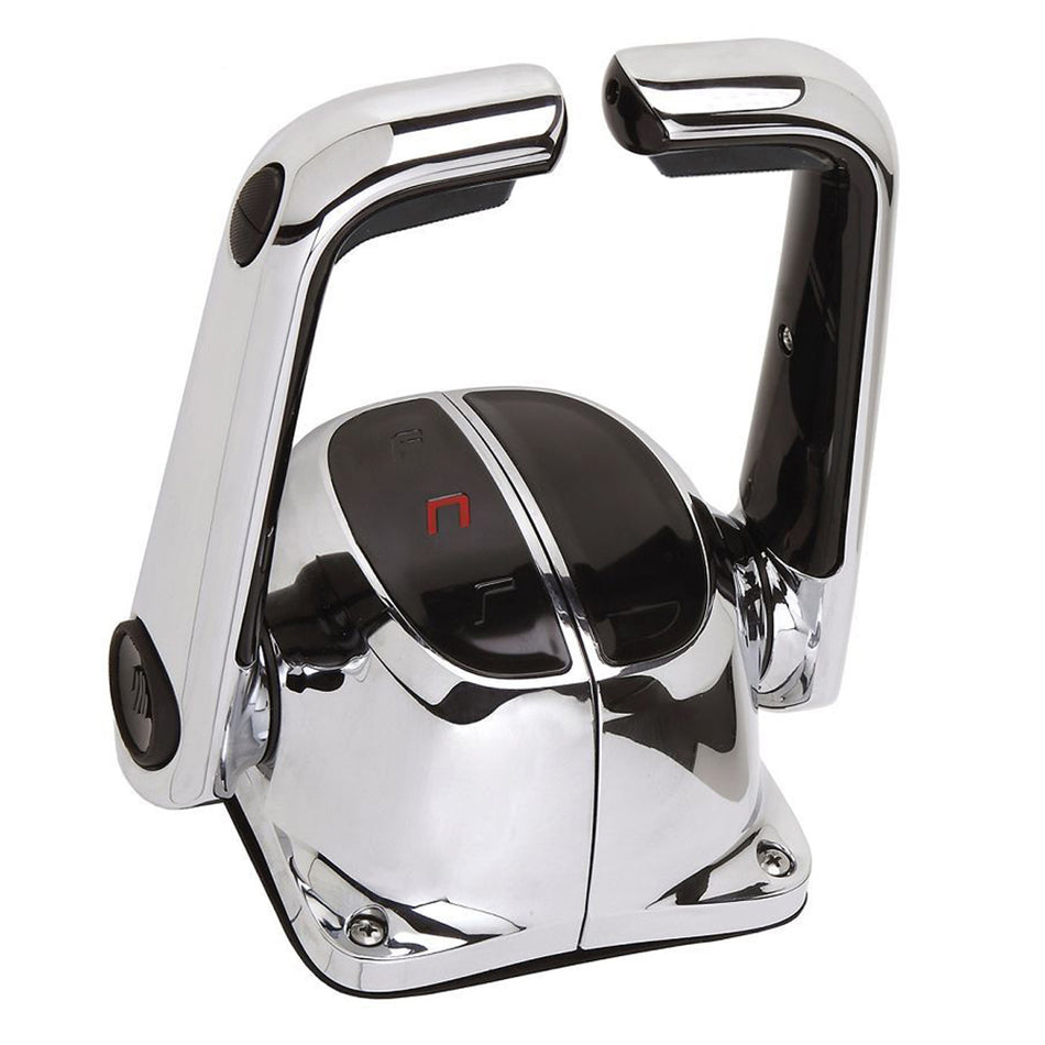Uflex Twin Lever Top Mount Control w/Neutral Lock & Trim Switch - Chrome B502CHT/L — Quality Boat Parts