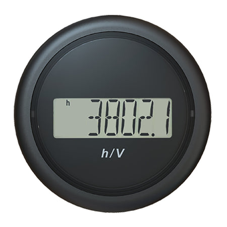 Veratron 52MM (2-1/16") ViewLine Hour Counter-Voltmeter - Black B00005302 — Quality Boat Parts