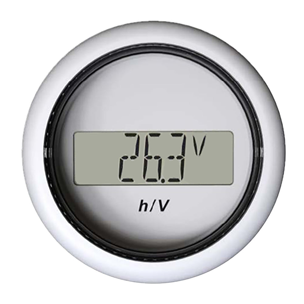 Veratron 52MM (2-1/16") ViewLine Hour Counter-Voltmeter - White B00006302 — Quality Boat Parts