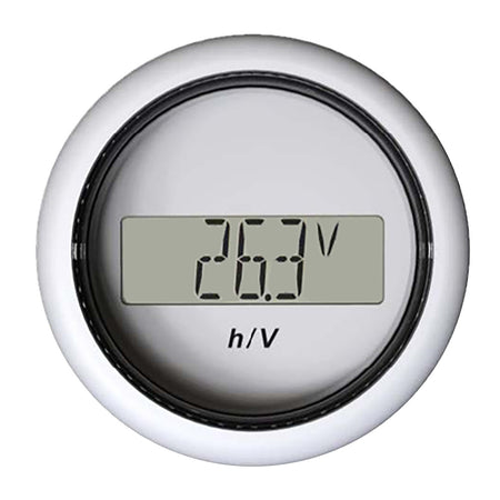 Veratron 52MM (2-1/16") ViewLine Hour Counter-Voltmeter - White B00006302 — Quality Boat Parts