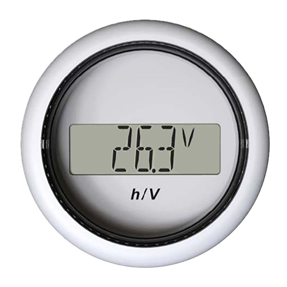 Veratron 52MM (2-1/16") ViewLine Hour Counter-Voltmeter - White B00006302 — Quality Boat Parts