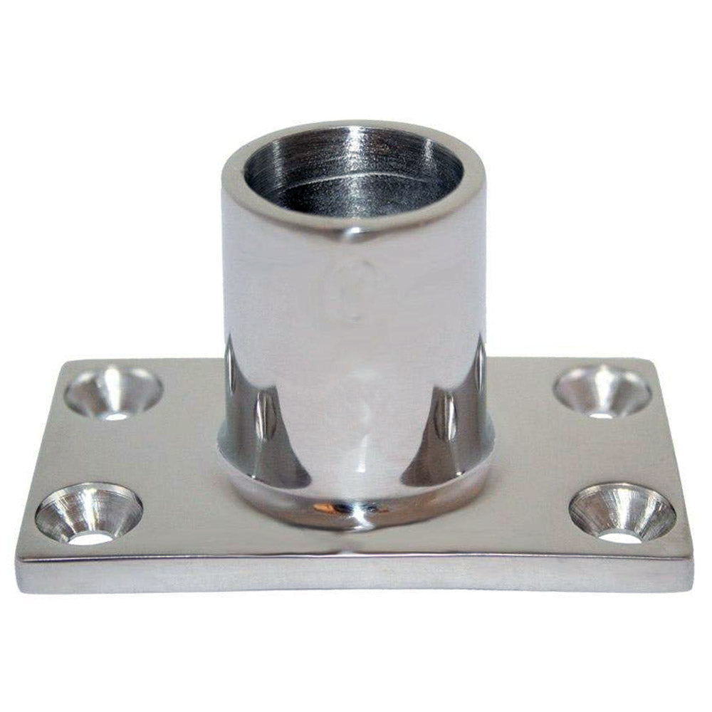 Whitecap 2" O.D. 90° Rectangle Base SS Rail Fitting 6041C — Quality Boat Parts