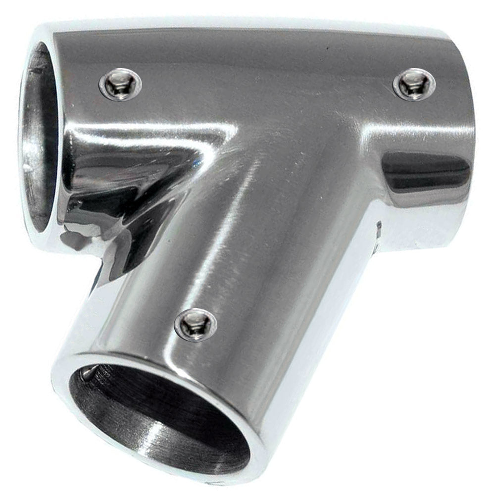 Whitecap ?" O.D. 60° SS Tee - Left 6044C — Quality Boat Parts