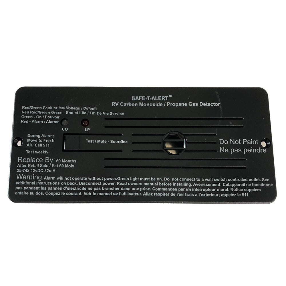 Safe-T-Alert Combo Carbon Monoxide Propane Alarms Flush Mount - Black 35-742-BL — Quality Boat Parts
