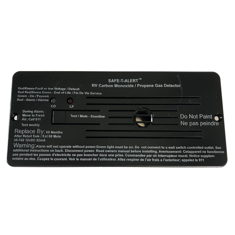 Safe-T-Alert Combo Carbon Monoxide Propane Alarms Flush Mount - Black 35-742-BL — Quality Boat Parts