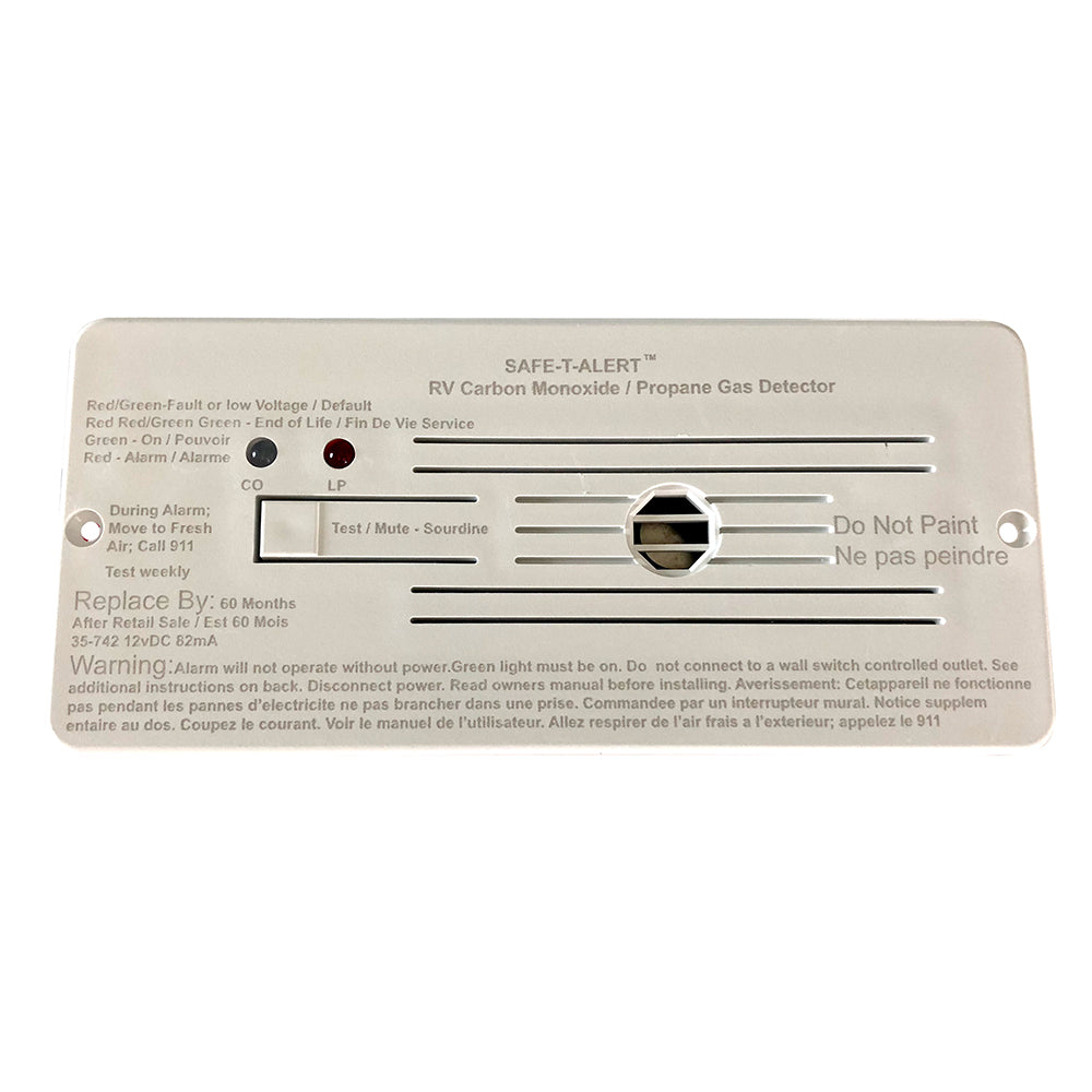 Safe-T-Alert Combo Carbon Monoxide Propane Alarms Flush Mount - White 35-742-WHT — Quality Boat Parts
