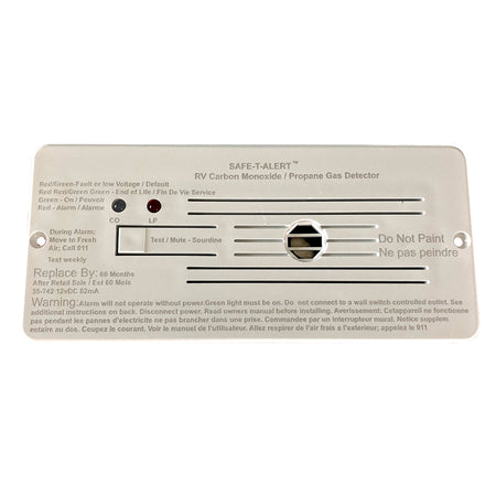 Safe-T-Alert Combo Carbon Monoxide Propane Alarms Flush Mount - White 35-742-WHT — Quality Boat Parts