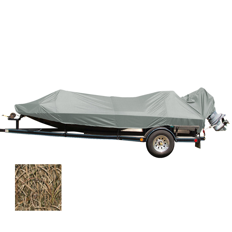 Carver Performance Poly-Guard Styled-to-Fit Boat Cover f/15.5' Jon Style Bass Boats - Shadow Grass 77815C-SG — Quality Boat Parts