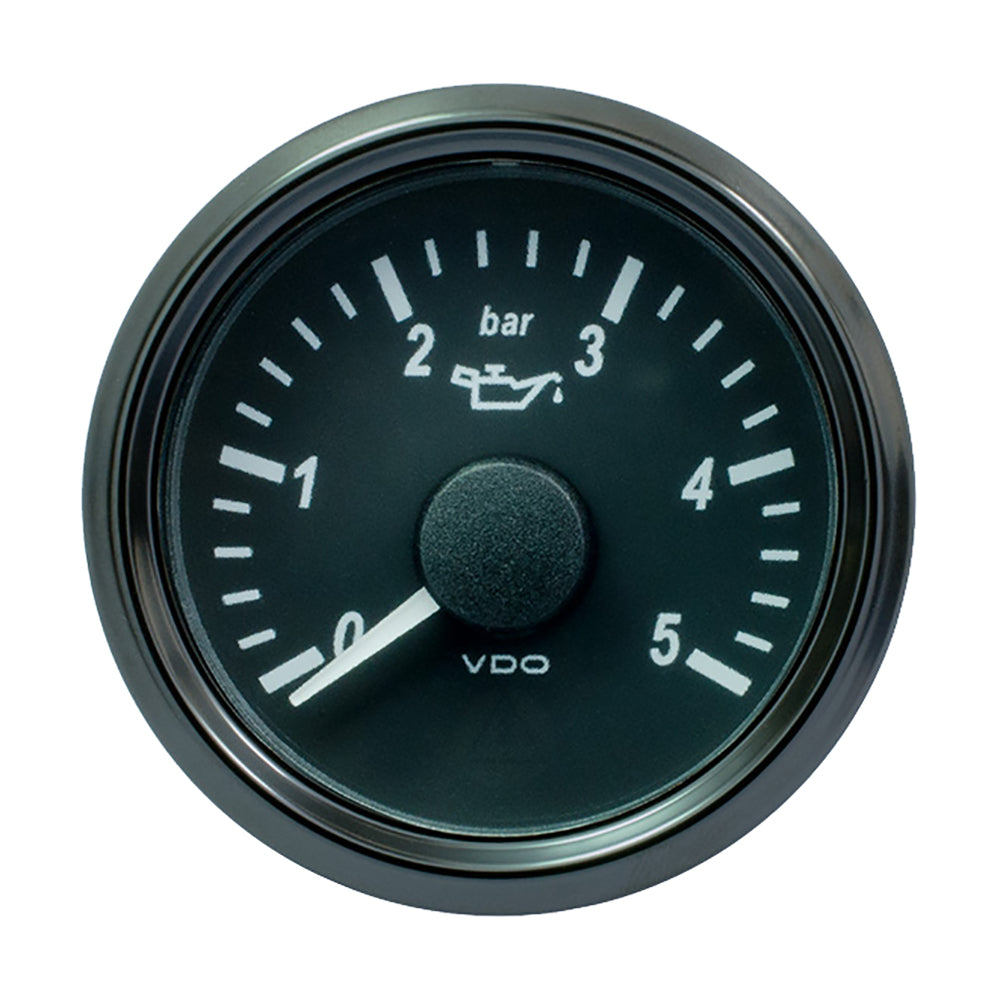 VDO SingleViu 52mm (2-1/16") Oil Pressure Gauge - 5 Bar - 0-180 Ohm A2C3833160030 — Quality Boat Parts