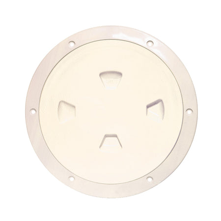 Beckson 8" Smooth Center Screw-Out Deck Plate - Beige DP80-N — Quality Boat Parts
