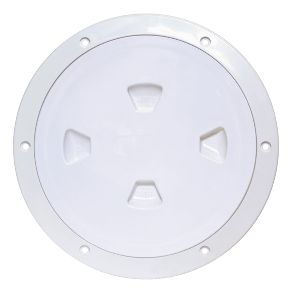 Beckson 8" Smooth Center Screw-Out Deck Plate - White DP80-W — Quality Boat Parts