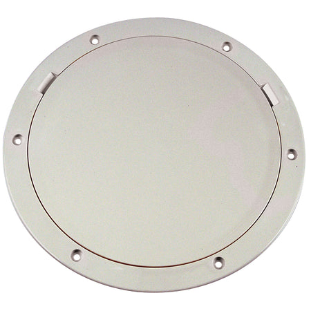 Beckson 8" Smooth Center Pry-Out Deck Plate - White DP81-W — Quality Boat Parts