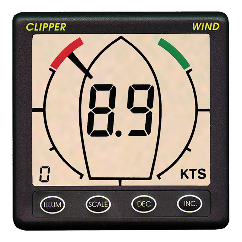 Clipper Tactical True Apparent Wind Display Repeater CLIP-TWNDRP — Quality Boat Parts