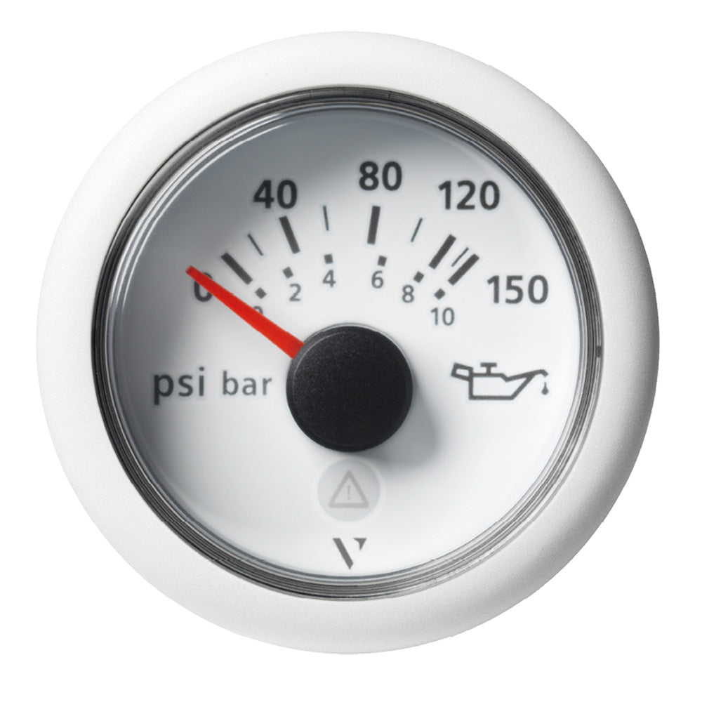 Veratron 52mm (2-1/16") ViewLine Engine Oil Temperature Pressure Gauge - 150 PSI - White Dial & Bezel A2C59514202 — Quality Boat Parts