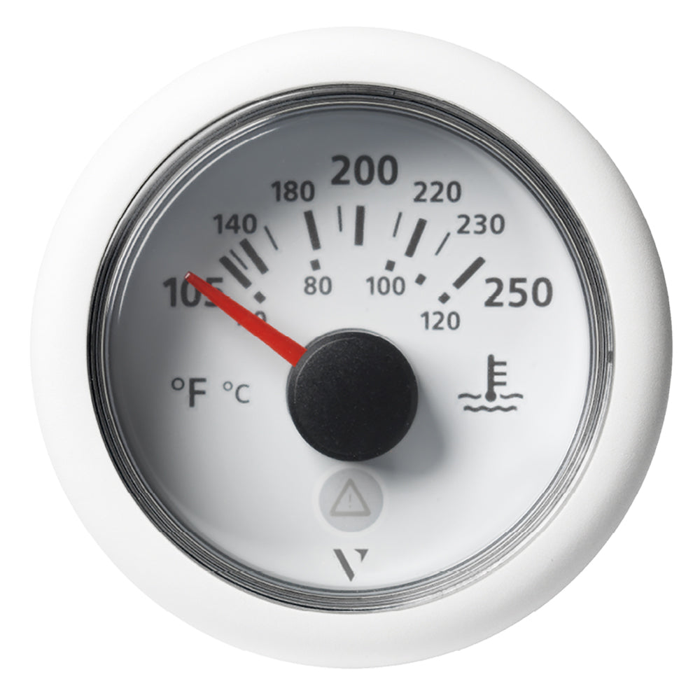 Veratron 52 MM (2-1/16") ViewLine Temperature Gauge 105°F to 250°F - White Dial/Bezel A2C59514241 — Quality Boat Parts