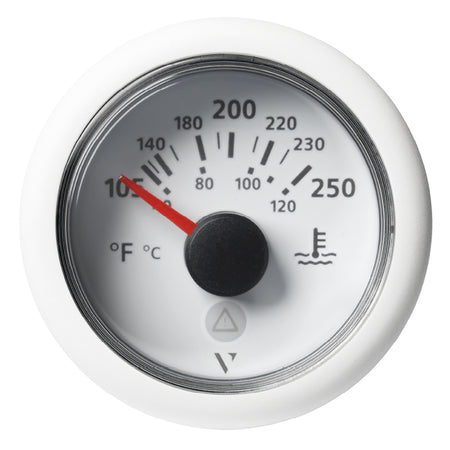 Veratron 52 MM (2-1/16") ViewLine Temperature Gauge 105°F to 250°F - White Dial/Bezel A2C59514241 — Quality Boat Parts