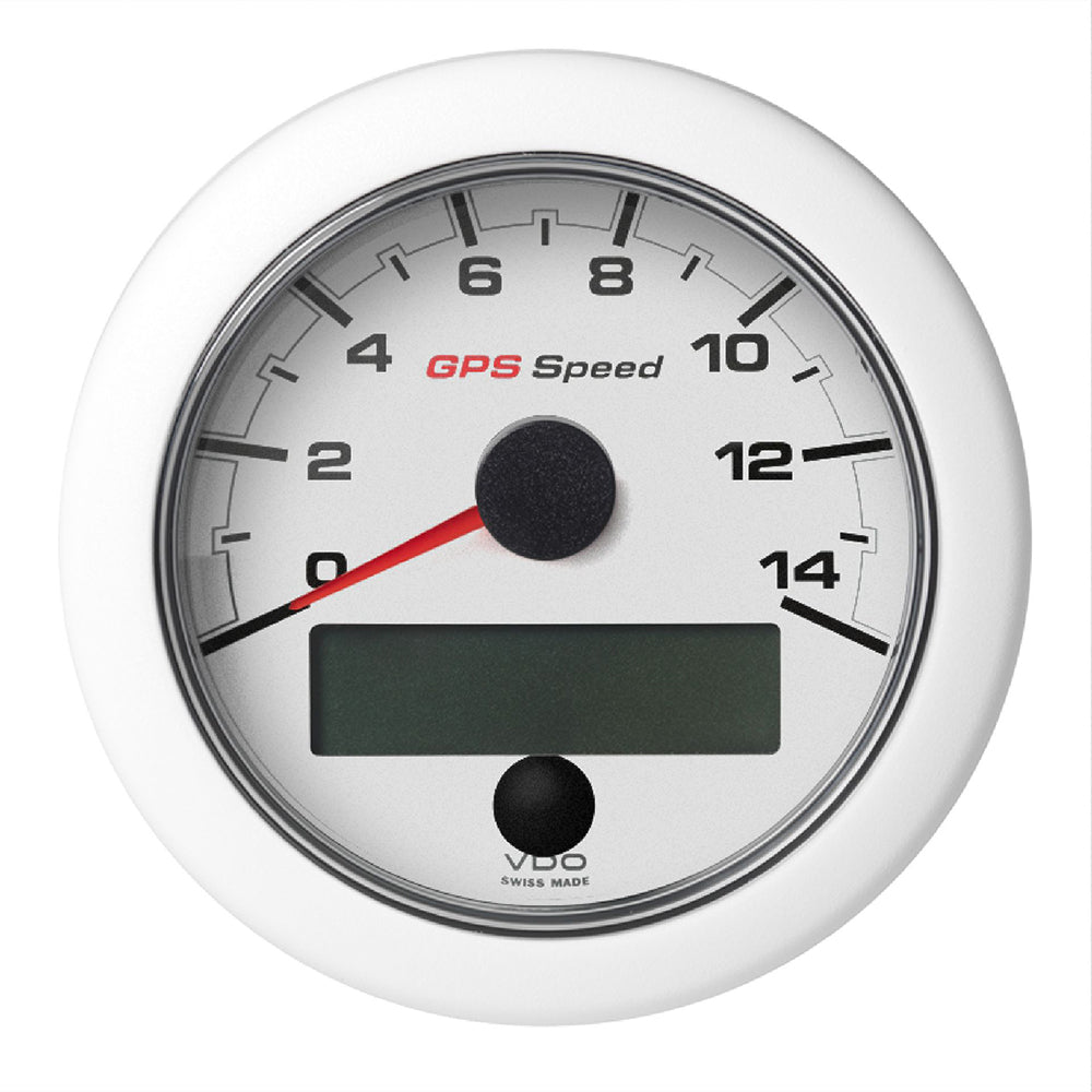 Veratron 3-3/8" (85mm) OceanLink® GPS Speedometer (0-14 KN/MPH/KMH) White Dial & Bezel A2C1352010001 — Quality Boat Parts