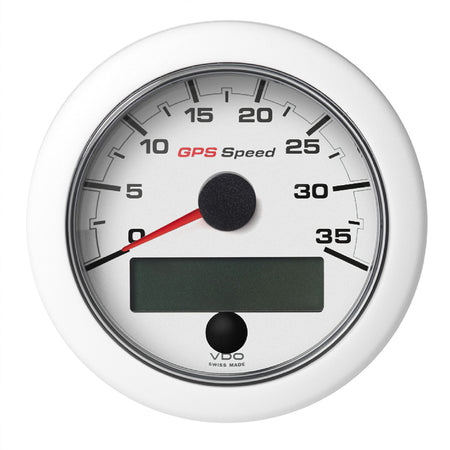 Veratron 3-3/8" (85mm) OceanLink® GPS Speedometer (0-35 KN/MPH/KMH) - White Dial & Bezel A2C1352080001 — Quality Boat Parts
