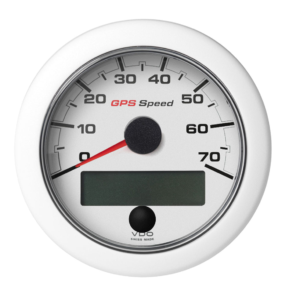 Veratron 3-3/8" (85mm) OceanLink® GPS Speedometer (0-70 KN/MPH/KMH) - White Dial & Bezel A2C1352090001 — Quality Boat Parts