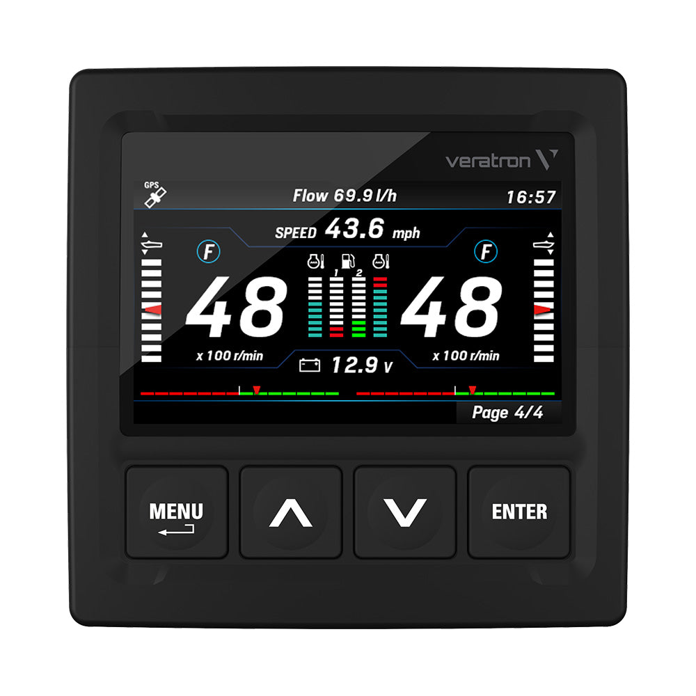 Veratron OceanLink® 4.3" NMEA 2000® Certified TFT Gateway - Black A2C1352150001 — Quality Boat Parts