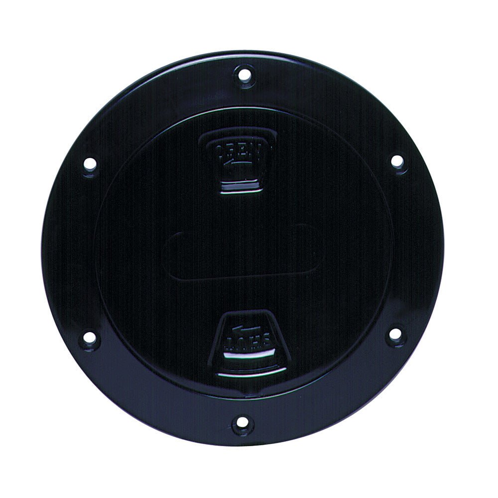 Beckson 4" Smooth Center Screw-Out Deck Plate - Black DP40-B — Quality Boat Parts