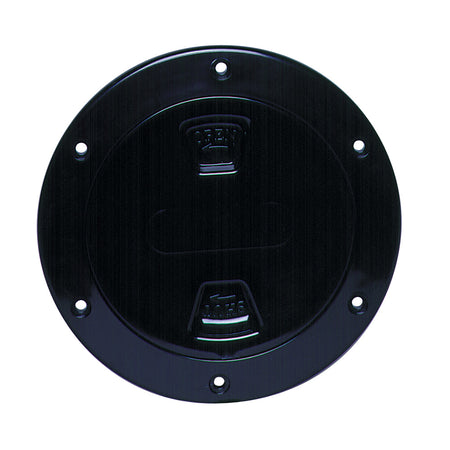 Beckson 4" Smooth Center Screw-Out Deck Plate - Black DP40-B — Quality Boat Parts