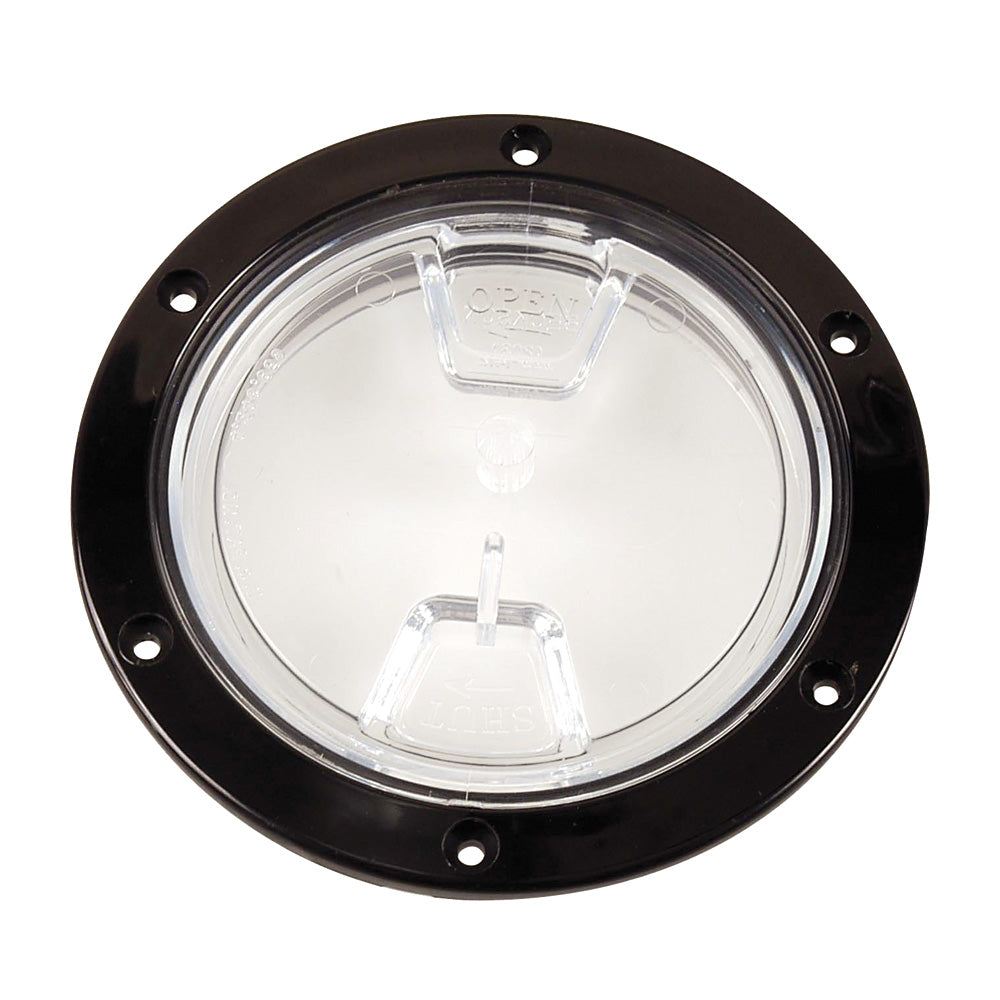 Beckson 4" Clear Center Screw Out Deck Plate - Black DP40-B-C — Quality Boat Parts
