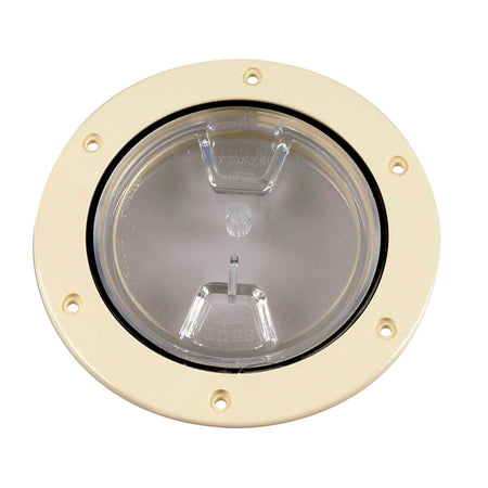 Beckson 4" Clear Center Screw-Out Deck Plate - Beige DP40-N-C — Quality Boat Parts