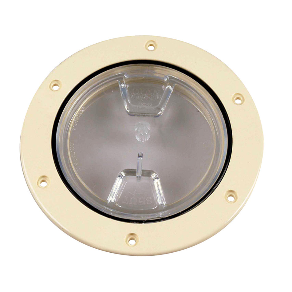 Beckson 4" Clear Center Screw-Out Deck Plate - Beige DP40-N-C — Quality Boat Parts