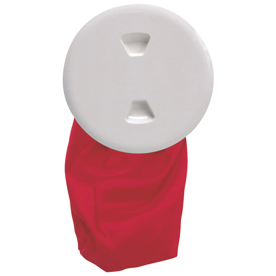 Beckson 5" Stow-Away Deck Plate - White w/12" Bag DP50BW — Quality Boat Parts